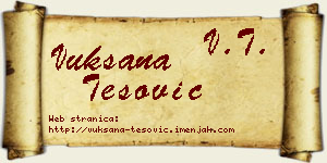 Vuksana Tešović vizit kartica